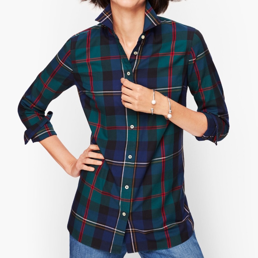 Talbots Plaid Button Shirt
